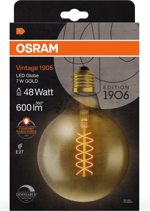Immagine prodotto Osram Annata 1906 (E27, 4.80 W, 420 lm, 1 x, F)