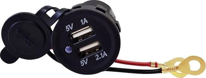 Actual product image HP Autozubehör Car dual USB built-in socket Load capacity current max.=3.1 A Stec
