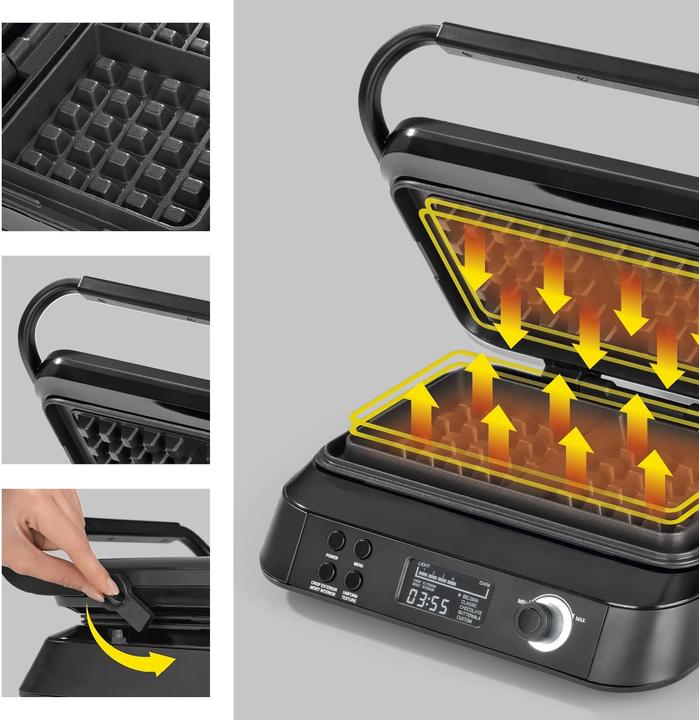 Actual product image N8werk Premium Waffle Iron in the Midnight Edition