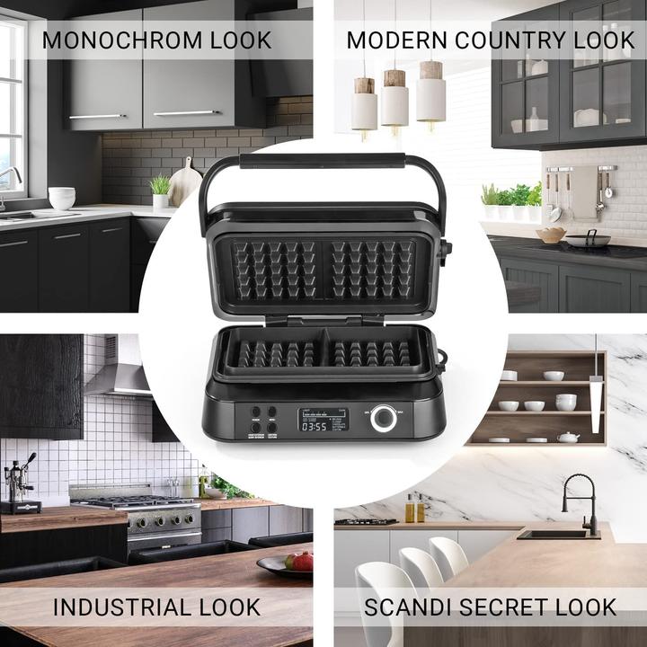 Actual product image N8werk Premium Waffle Iron in the Midnight Edition