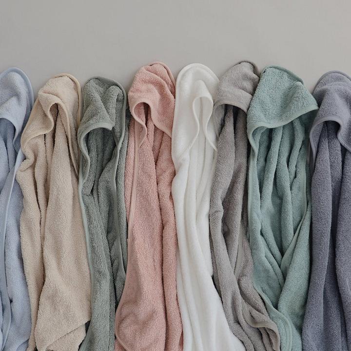 Actual product image Mushie Tradewinds hooded towel