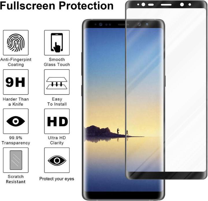 Image du produit Cadorabo Fullcover écran de protection en verre pour Samsung Galaxy NOTE 8 Retail Packaging (1 pièce(s), Samsung Galaxy Note 8)