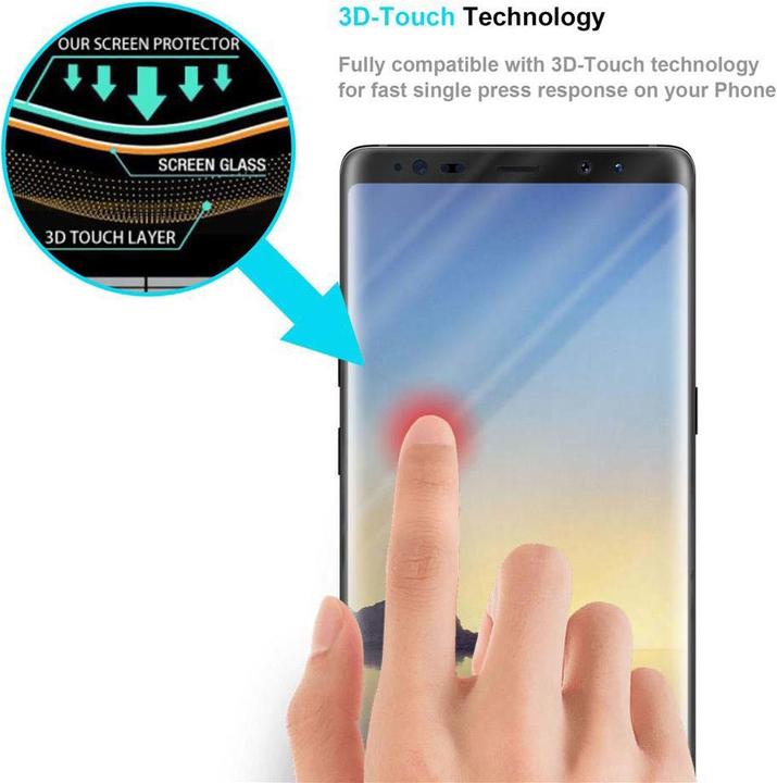 Image du produit Cadorabo Fullcover écran de protection en verre pour Samsung Galaxy NOTE 8 Retail Packaging (1 pièce(s), Samsung Galaxy Note 8)