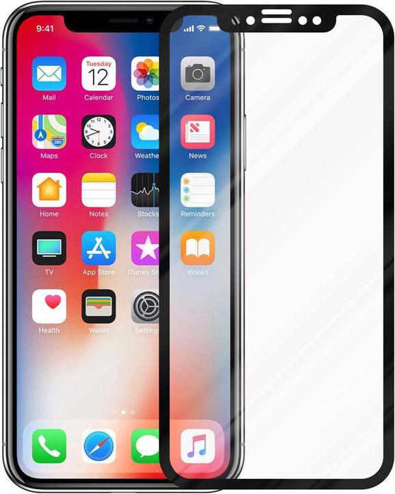 Produktbild Cadorabo Fullcover Display Schutzglas für Apple iPhone X / XS Retail Packaging (1 Stück, Apple iPhone X)