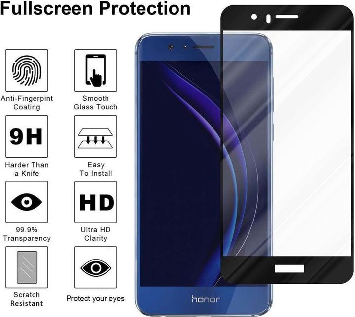 Immagine prodotto Cadorabo Vetro protettivo per display Fullcover per Honor 8 / 8 PREMIUM Confezione al dettaglio (1 Pezzo/i, Apple iPhone 8)