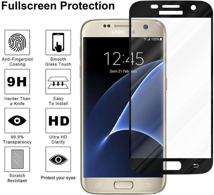 Immagine prodotto Cadorabo Vetro protettivo Fullcover per Samsung Galaxy S7 Confezione al dettaglio (1 Pezzo/i, Samsung Galaxy S21)