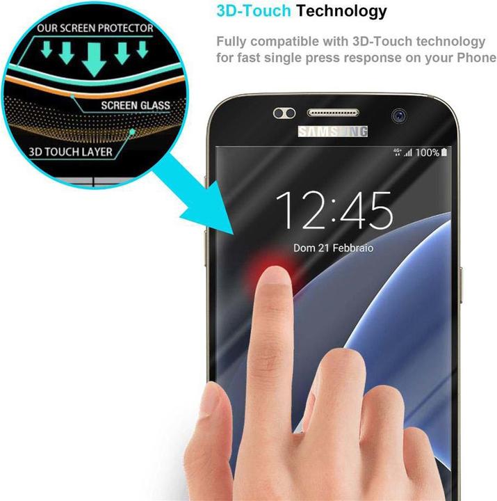Immagine prodotto Cadorabo Vetro protettivo Fullcover per Samsung Galaxy S7 Confezione al dettaglio (1 Pezzo/i, Samsung Galaxy S21)