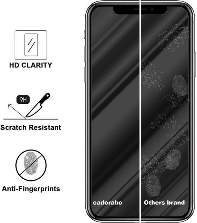 Actual product image Cadorabo Display protection glass for Apple iPhone X / XS (1 Piece, Apple iPhone X, Apple iPhone XS)