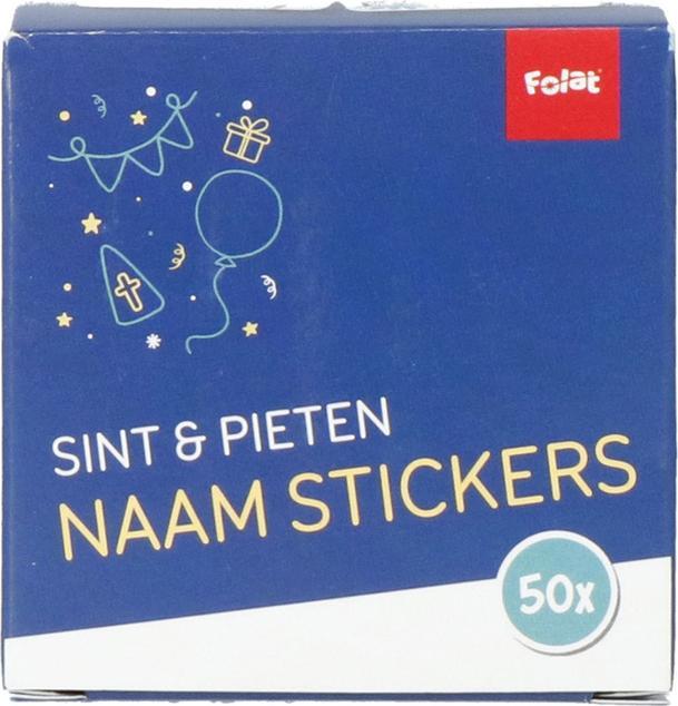 Image du produit Folat Autocollants nominatifs cadeaux - Sint en Pieten - 50 pièces