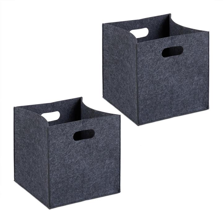 Produktbild Relaxdays 2x Aufbewahrungsbox (2 x, 30 x 30 x 30 cm)