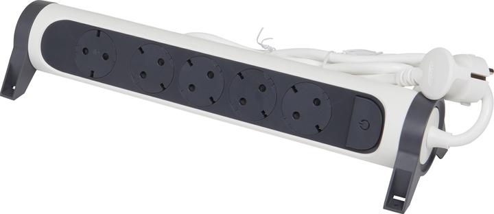 Actual product image Legrand Rotatable power strip 5x socket, 1.5m cable white-black 694531 (5 x, CEE7, 1.50 m)