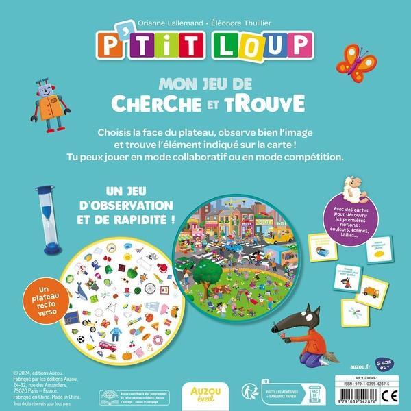 Produktbild Auzou France P'tit Loup : mon jeu de recherche et trouve (Französisch, Lallemand Orianne, Thuillier Eléonore, 2024)