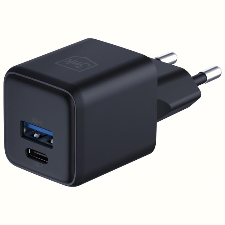 Produktbild 3MK Ładowarka sieciowa Hyper GaN Charger 20W 1xUSB-A 1XUSB-C PD QC4+ czarny (20 W)