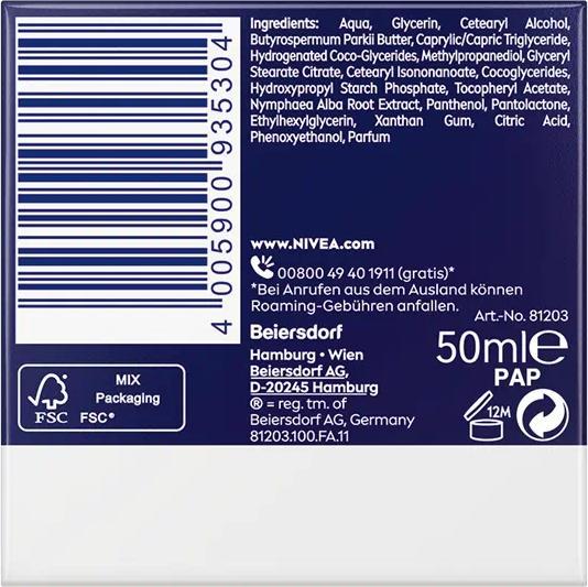 Productafbeelding NIVEA Goede nachtverzorging 24 uur hydratatie + regeneratie (50 ml, 24h crème)