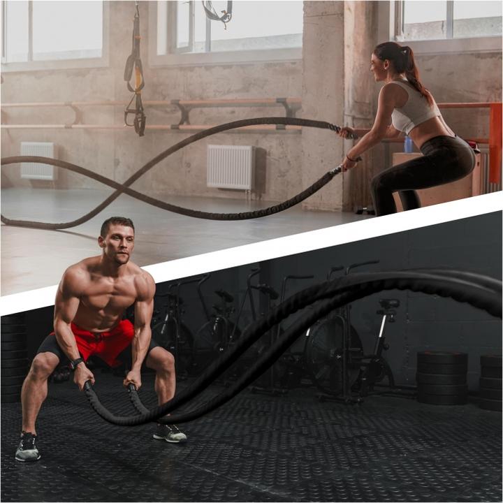 Actual product image Gorilla Sports Battle Rope in various lengths and thicknesses. Lengths and thicknesses