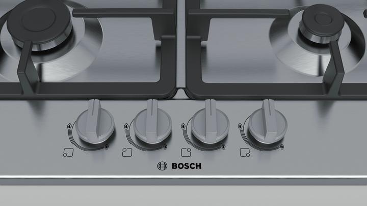 Immagine prodotto Bosch Hausgeräte Serie 4 PGH6B5B90 Piano cottura a gas integrato in acciaio inossidabile 4 Zone