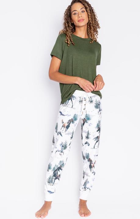 Actual product image Pj Salvage Pyjama bottom white/small patterned (36)