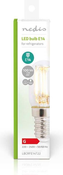 Immagine prodotto Nedis Lampada da frigo | LED | E14 | 1,5 W | T22 (E14, 1.50 W, 100 lm, 1 x, G)