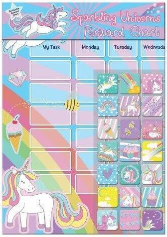 Actual product image Paper Projects Reusable Unicorn Reward Sticker Chart (Pack of 56)
