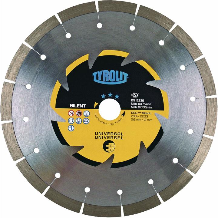 Produktbild Tyrolit Diamant-Trennscheibe Premium DCU***S 230 x 2.6/12 mm Silent Beton