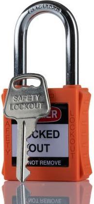 Rs Pro 1 Lock 6.4mm Shackle Nylon, SteelSafety Loc
