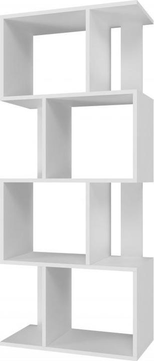 Topeshop Bookcase FIESTA 4P 59 5x30x140 cm white (59.5 x 30 x 140 cm)
