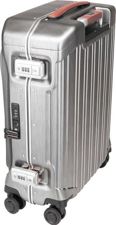 Immagine prodotto Piquadro PQ-Light - Bagaglio a mano Fast-Check Trolley a guscio rigido nero/pelle (37 l, Bagaglio a mano (fino a 50 litri))