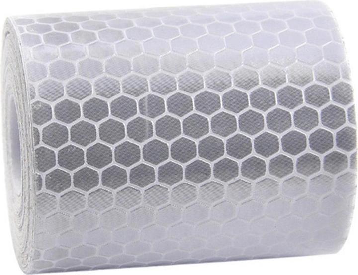 Produktbild JTI Reflektierendes Klebeband für Auto und Motorrad - Weiss/Grau (1 Stück, 5 x 100 cm)