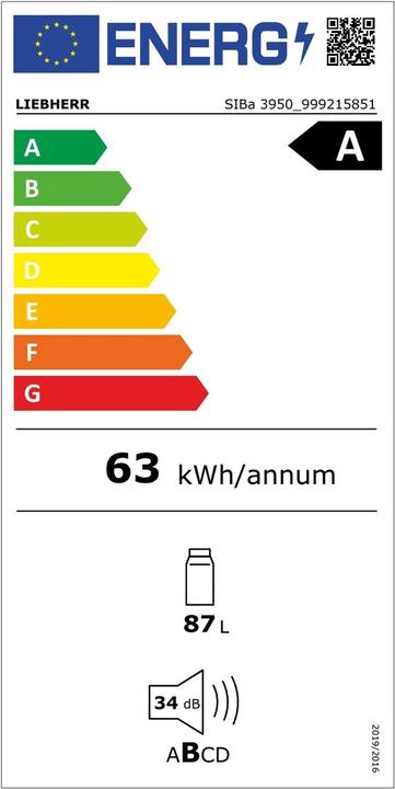 Energy Label Liebherr SIBa 3950 (87 l)