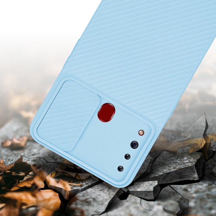 Productafbeelding Cadorabo Hoesje voor Samsung Galaxy A20s in TPU met camerabescherming LM009 Style (Samsung Galaxy A20)
