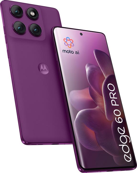 Actual product image Motorola Edge 60 Pro (512 GB, Pantone Sparkling Grape, 6.67", Dual SIM, 50 Mpx, 5G)
