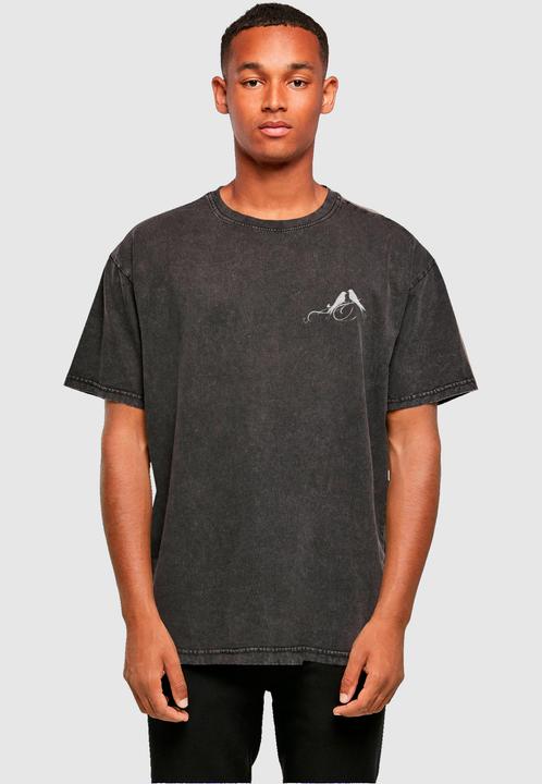 Actual product image Merchcode Love Birds Acid Washed Heavy Oversize Tee - 134769 (L)