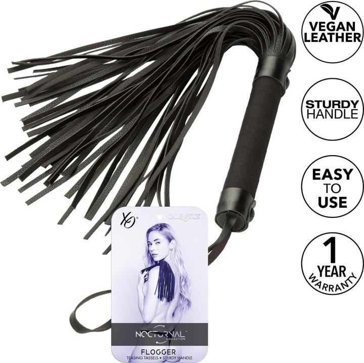 Actual product image CalExotics Nocturnal Flogger Leather Black