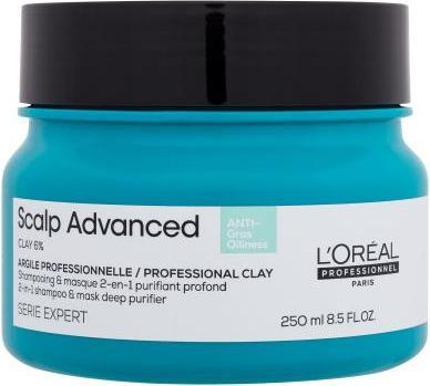 Actual product image L'Oréal Paris L'Oréal Professionnel - Shampoo and mask for oily scalp 2 in 1 Scalp Advanced (Anti-Oiliness 2-in- (250 ml, Liquid shampoo)