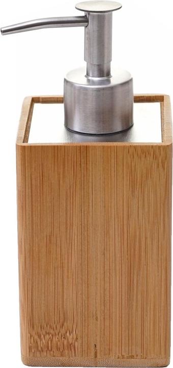 Produktbild Swisshandel24 4-teiliges Badset, Badezimmerset Badaccessoires Seifenspender Zahnbürstenhalter, Bambus