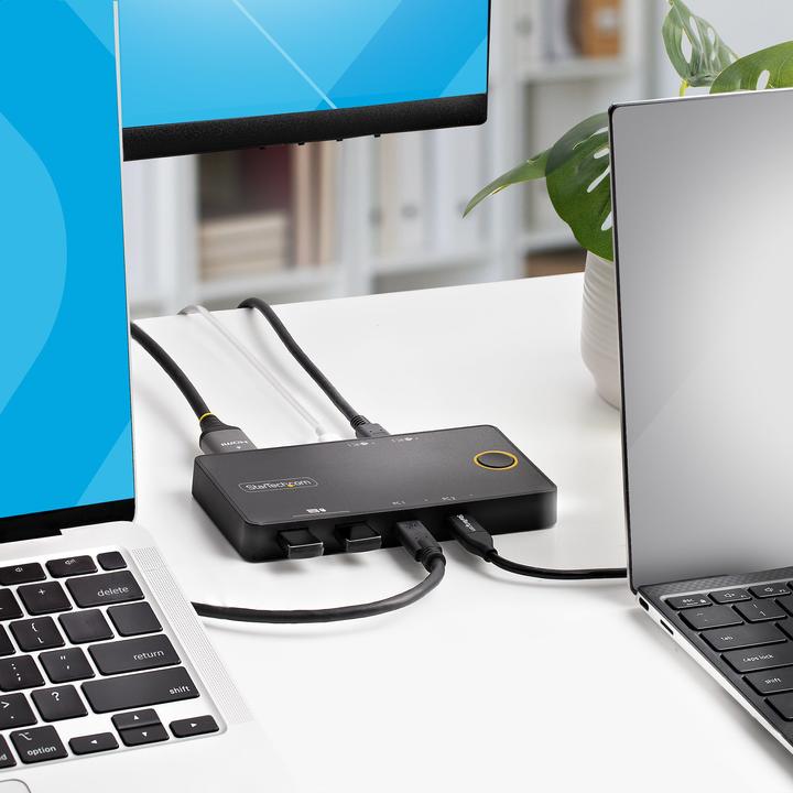Actual product image StarTech com C2-H46-UC2-PD-KVM, 4096 x 2160 pixels, 4K Ultra HD, 10 W, Noir