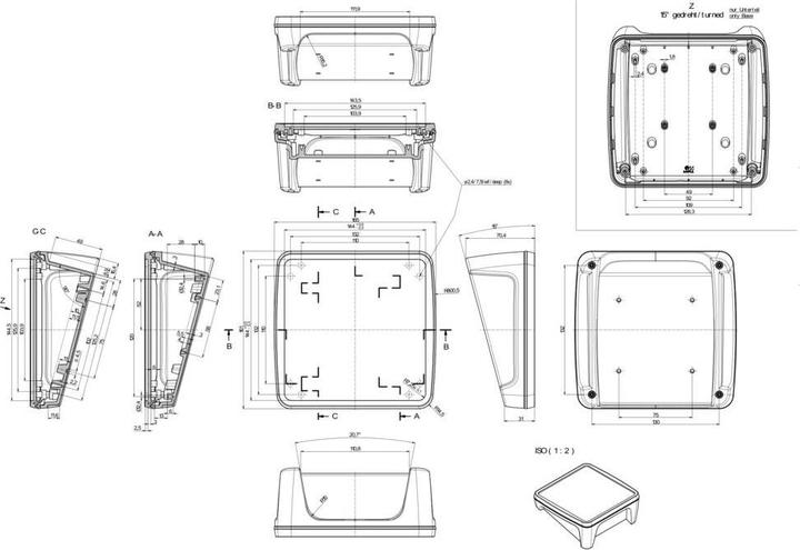 Image du produit Bopla BoPad BOP 1616 P-9016-SET Boîtier d'affichage 164 x 160 x 68.40 ABS blanc (RAL (Boîtier)