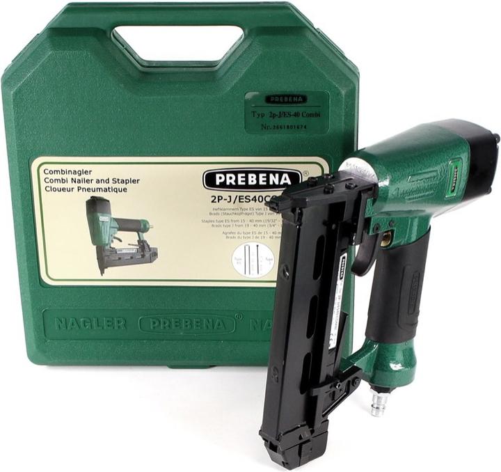 Actual product image Prebena Pneumatic nailer 2P-J/ES 40 COMBI 5 to 7 bar - in carrying case