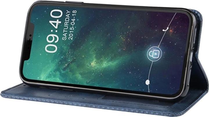Produktbild Cover-Discount iPhone 12 / 12 Pro - Stand Flip Case Hülle dunkelblau (Apple iPhone 12 Pro, Apple iPhone 12)