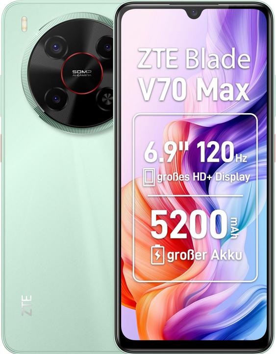 ZTE Blade V70 Max 4GB/128GB Lake Green (128 GB, Green, 6.90", Dual SIM, 4G)