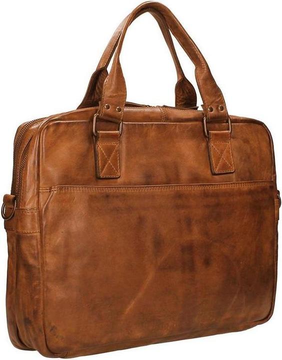 Image du produit Bear Rock Design Leandro Leren Laptoptas - 15 inch - Cognac (15")