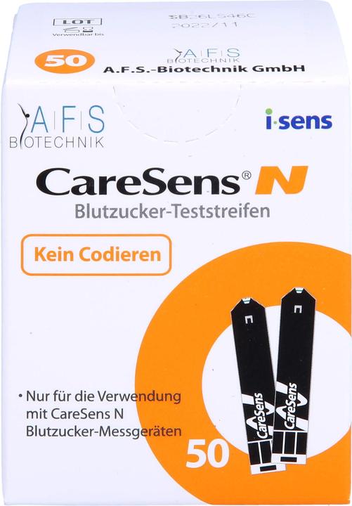Immagine prodotto I.sens Strisce reattive per la glicemia CareSens-N (codifica automatica), 50 strisce reattive (Strisce reattive)