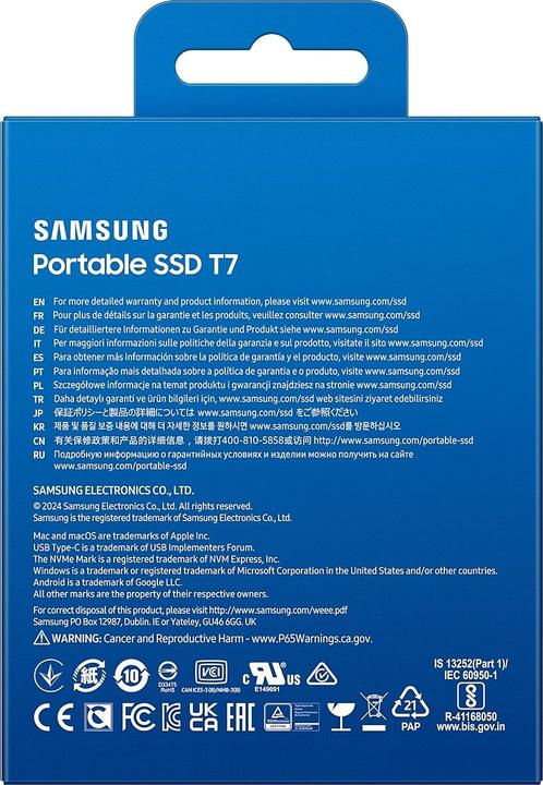 Produktbild Samsung Portable T7 Titan Grey (4 TB)