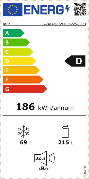 Energie-Label Beko EB-Kühl/Gefrierkombi (284 l)