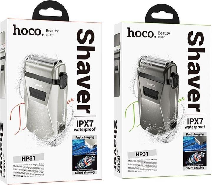 Actual product image Hoco Other zinc alloy double razor shaver IPX7 HP31 metal gray