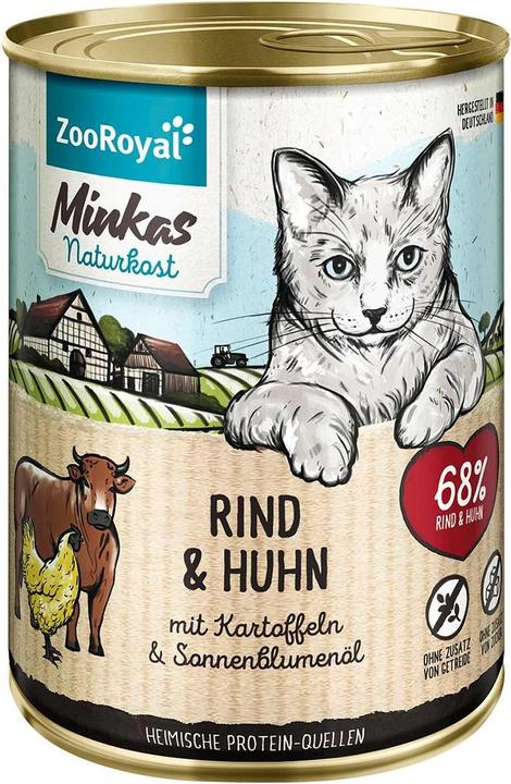 Produktbild Zooroyal Minkas Rind und Huhn mit Kartoffeln (Adult, 6 Stk., 2400 g)