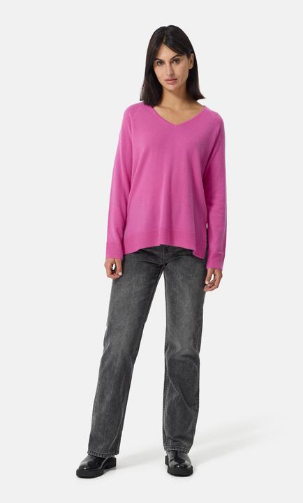 Produktbild Cash-Mere Kaschmir V-Ausschnitt Pullover mit Seitenschlitzen (L)