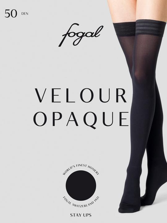 Immagine prodotto Fogal Velour Opaque Calze autoreggenti, colore 5005 nero, taglia 40-42 (50 DEN, 40 - 42)