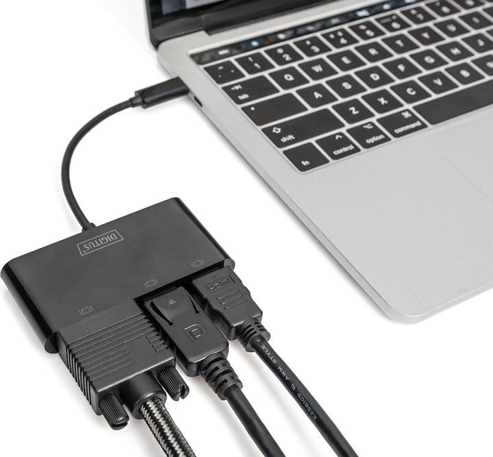 Produktbild Digitus USB Typ-C zu (HDMI, DP, VGA, 8.80 cm)