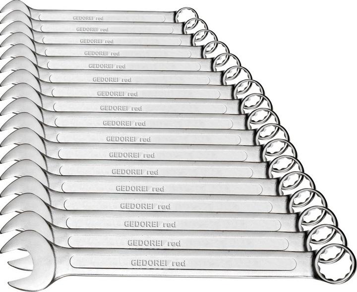 Produktbild Gedore Red red Ring-Maulschlüssel-Satz, 17-teilig, SW 6-22, Chrom-Vanadium-Stahl, Silber (8 mm, 19 mm, 7 mm, 20 mm, 22 mm, 11 mm, 15 mm, 13 mm, 17 mm, 21 mm, 6 mm, 16 mm, 18 mm, 12 mm, 14 mm, 9 mm, 10  mm)